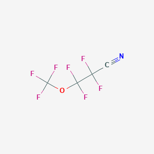 molecular formula C4F7NO B14700624 2,2,3,3-Tetrafluoro-3-(trifluoromethoxy)propanenitrile CAS No. 22325-74-2