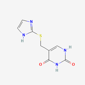 Uracil, 5-((imidazol-2-ylthio)methyl)-