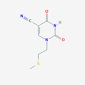 1-(2-(Methylthio)ethyl)-2,4-dioxo-1,2,3,4-tetrahydropyrimidine-5-carbonitrile