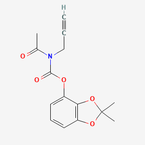 Carbamic acid, acetyl-2-propynyl-, 2,2-dimethyl-1,3-benzodioxol-4-yl ester