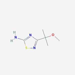 molecular formula C6H11N3OS B1470072 3-(2-Methoxypropan-2-yl)-1,2,4-thiadiazol-5-amine CAS No. 1528136-42-6