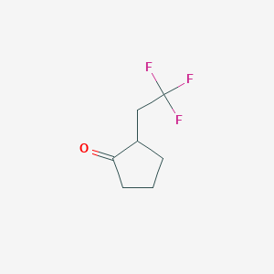 molecular formula C7H9F3O B1470074 2-(2,2,2-Trifluoroethyl)cyclopentan-1-one CAS No. 1505711-32-9