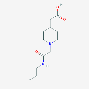 2-{1-[(Propylcarbamoyl)methyl]piperidin-4-yl}acetic acid