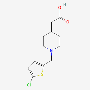 2-{1-[(5-Chlorothiophen-2-yl)methyl]piperidin-4-yl}acetic acid