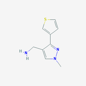 (1-methyl-3-(thiophen-3-yl)-1H-pyrazol-4-yl)methanamine