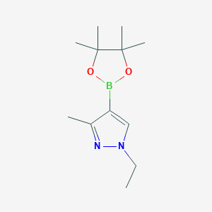 molecular formula C12H21BN2O2 B1470093 1-乙基-3-甲基-4-(4,4,5,5-四甲基-1,3,2-二氧杂硼烷-2-基)-1H-吡唑 CAS No. 2019997-43-2