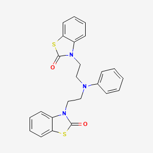 molecular formula C24H21N3O2S2 B14700951 3,3'-[(Phenylimino)diethane-2,1-diyl]bis(1,3-benzothiazol-2(3h)-one) CAS No. 22274-86-8