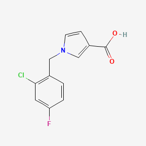 molecular formula C12H9ClFNO2 B1470097 1-(2-氯-4-氟苄基)-1H-吡咯-3-羧酸 CAS No. 1538774-36-5
