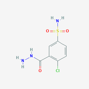 4-Chloro-3-(hydrazinecarbonyl)benzene-1-sulfonamide