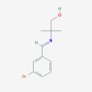 2-{(E)-[(3-Bromophenyl)methylidene]amino}-2-methylpropan-1-ol