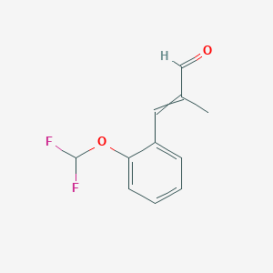 B1470111 3-[2-(Difluoromethoxy)phenyl]-2-methylprop-2-enal CAS No. 1564005-83-9