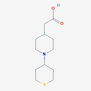 molecular formula C12H21NO2S B1470115 2-[1-(Thian-4-yl)piperidin-4-yl]acetic acid CAS No. 1538099-42-1