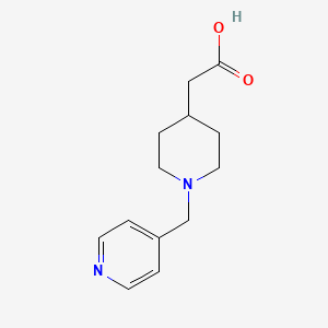 molecular formula C13H18N2O2 B1470117 2-{1-[(Pyridin-4-yl)methyl]piperidin-4-yl}acetic acid CAS No. 1369019-14-6