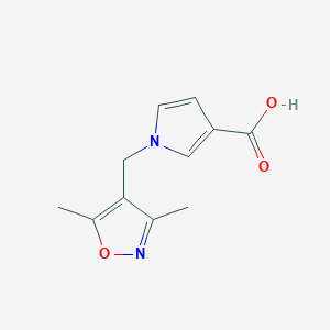 molecular formula C11H12N2O3 B1470119 1-[(3,5-dimethyl-1,2-oxazol-4-yl)methyl]-1H-pyrrole-3-carboxylic acid CAS No. 1525684-13-2