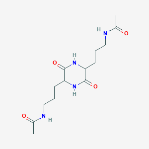 N,N'-[(3,6-Dioxopiperazine-2,5-diyl)di(propane-3,1-diyl)]diacetamide