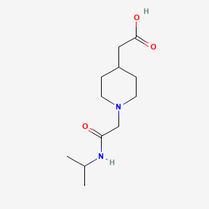 molecular formula C12H22N2O3 B1470126 2-(1-{[(Propan-2-yl)carbamoyl]methyl}piperidin-4-yl)acetic acid CAS No. 1536971-70-6