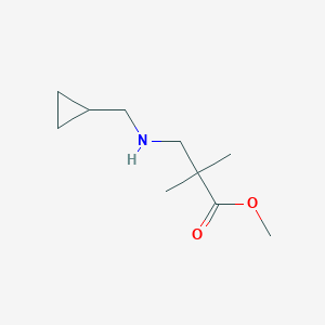molecular formula C10H19NO2 B1470128 Methyl 3-[(cyclopropylmethyl)amino]-2,2-dimethylpropanoate CAS No. 1537663-33-4