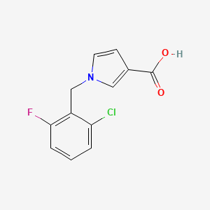 molecular formula C12H9ClFNO2 B1470131 1-[(2-chloro-6-fluorophenyl)methyl]-1H-pyrrole-3-carboxylic acid CAS No. 1500987-02-9