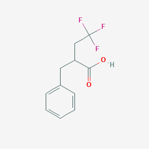 molecular formula C11H11F3O2 B1470137 2-Benzyl-4,4,4-trifluorobutanoic acid CAS No. 1516591-94-8