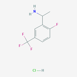 molecular formula C9H10ClF4N B1470143 1-(2-Fluoro-5-trifluoromethylphenyl)-ethylamine hydrochloride CAS No. 1373865-26-9
