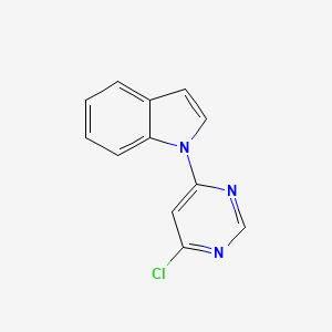 molecular formula C12H8ClN3 B1470148 1-(6-chloropyrimidin-4-yl)-1H-indole CAS No. 1706433-80-8