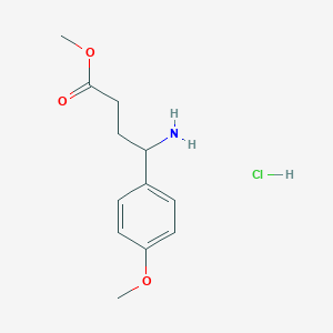 molecular formula C12H18ClNO3 B1470151 Methyl 4-amino-4-(4-methoxyphenyl)butanoate hydrochloride CAS No. 1423027-92-2