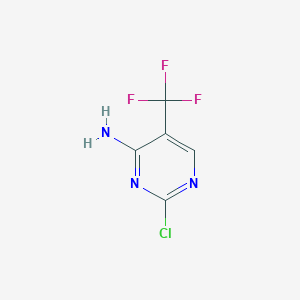molecular formula C5H3ClF3N3 B1470157 2-Chloro-5-(trifluoromethyl)pyrimidin-4-amine CAS No. 24101-09-5