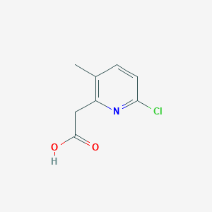 molecular formula C8H8ClNO2 B1470162 2-(6-Chloro-3-methylpyridin-2-yl)acetic acid CAS No. 1261562-99-5