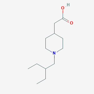 molecular formula C13H25NO2 B1470176 2-(1-(2-Ethylbutyl)piperidin-4-yl)acetic acid CAS No. 1540650-76-7