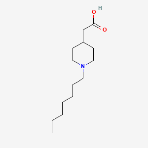 molecular formula C14H27NO2 B1470189 2-(1-Heptylpiperidin-4-yl)acetic acid CAS No. 1522569-00-1