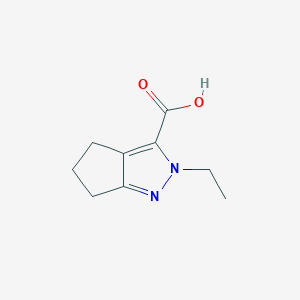 molecular formula C9H12N2O2 B1470197 2-Ethyl-2,4,5,6-tetrahydrocyclopenta[c]pyrazole-3-carboxylic acid CAS No. 854405-79-1