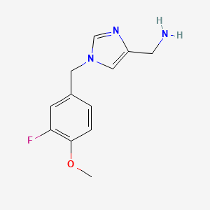 (1-(3-fluoro-4-methoxybenzyl)-1H-imidazol-4-yl)methanamine