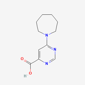 molecular formula C11H15N3O2 B1470199 6-(Azepan-1-yl)pyrimidine-4-carboxylic acid CAS No. 933686-70-5