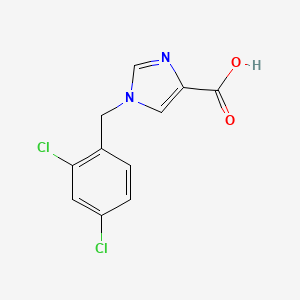 molecular formula C11H8Cl2N2O2 B1470212 1-(2,4-二氯苄基)-1H-咪唑-4-羧酸 CAS No. 1368828-20-9