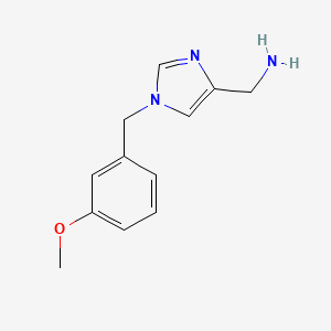 molecular formula C12H15N3O B1470227 (1-(3-methoxybenzyl)-1H-imidazol-4-yl)methanamine CAS No. 1368421-55-9