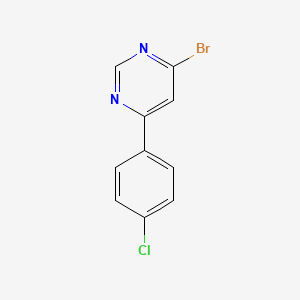 molecular formula C10H6BrClN2 B1470228 4-Bromo-6-(4-chlorophenyl)pyrimidine CAS No. 1601816-86-7