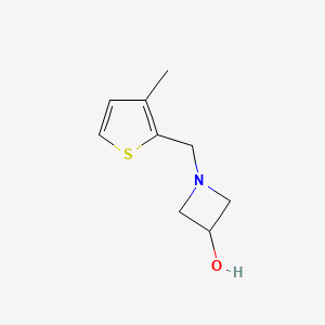 molecular formula C9H13NOS B1470231 1-((3-Methylthiophen-2-yl)methyl)azetidin-3-ol CAS No. 1779943-09-7