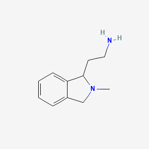 molecular formula C11H16N2 B1470240 2-(2-Methylisoindolin-1-yl)ethan-1-amine CAS No. 933709-81-0