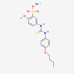 Benzenesulfonic acid, 5-((((4-butoxyphenyl)amino)thioxomethyl)amino)-2-methoxy-, monosodium salt