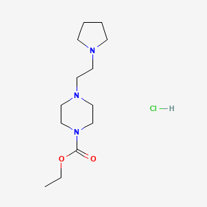 1-Piperazinecarboxylic acid, 4-(2-(1-pyrrolidinyl)ethyl)-, ethyl ester, hydrochloride