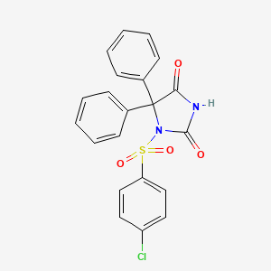 1-(4-Chlorobenzene-1-sulfonyl)-5,5-diphenylimidazolidine-2,4-dione