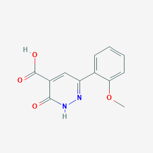 molecular formula C12H10N2O4 B1470253 6-(2-Methoxyphenyl)-3-oxo-2,3-dihydropyridazine-4-carboxylic acid CAS No. 1493104-45-2