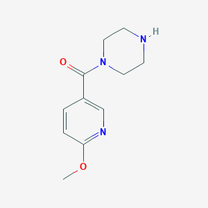 molecular formula C11H15N3O2 B1470254 (6-Methoxypyridin-3-yl)(piperazin-1-yl)methanone CAS No. 1515380-10-5
