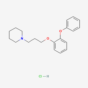 Piperidine, 1-(3-(o-phenoxyphenoxy)propyl)-, hydrochloride