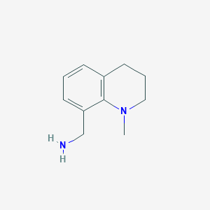 molecular formula C11H16N2 B1470257 (1-Methyl-1,2,3,4-tetrahydro-8-quinolinyl)methanamine CAS No. 933695-62-6