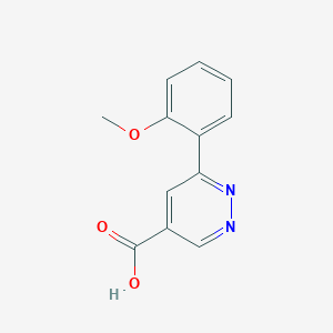 molecular formula C12H10N2O3 B1470262 6-(2-Methoxyphenyl)pyridazine-4-carboxylic acid CAS No. 1481171-82-7