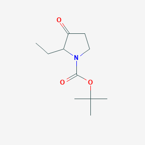 molecular formula C11H19NO3 B1470263 tert-Butyl 2-ethyl-3-oxo-1-pyrrolidinecarboxylate CAS No. 1484433-11-5