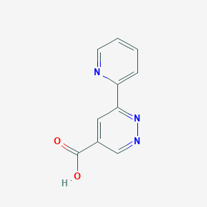 molecular formula C10H7N3O2 B1470264 6-(Pyridin-2-yl)pyridazine-4-carboxylic acid CAS No. 1495851-84-7