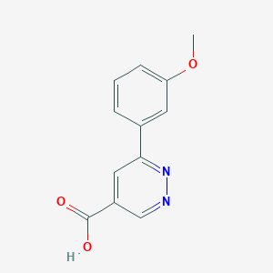 molecular formula C12H10N2O3 B1470265 6-(3-Methoxyphenyl)pyridazine-4-carboxylic acid CAS No. 1482122-53-1
