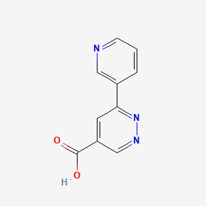 molecular formula C10H7N3O2 B1470266 6-(Pyridin-3-yl)pyridazine-4-carboxylic acid CAS No. 1481322-53-5